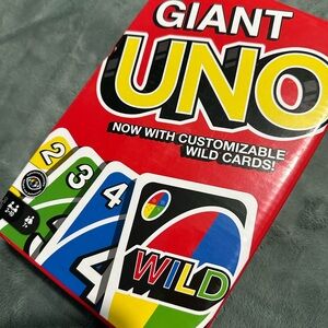 Mattel Giant UNO Game - Bold Red, Green, Blue